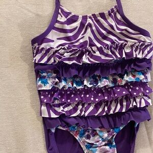 Toddler Purple Ruffle Swimsuit size 18-24mos.